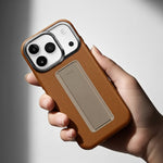 UNIQ Hybrid Heldro Pro MagClick Case with Camera Stand for iPhone 17 Pro Max | Caramel