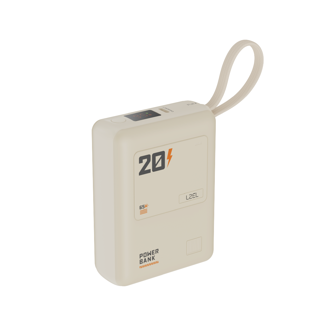 LZEL Zenoflex Surge20 Portable 20000Mah  65W Max Pd Power Bank Dual Usb-C