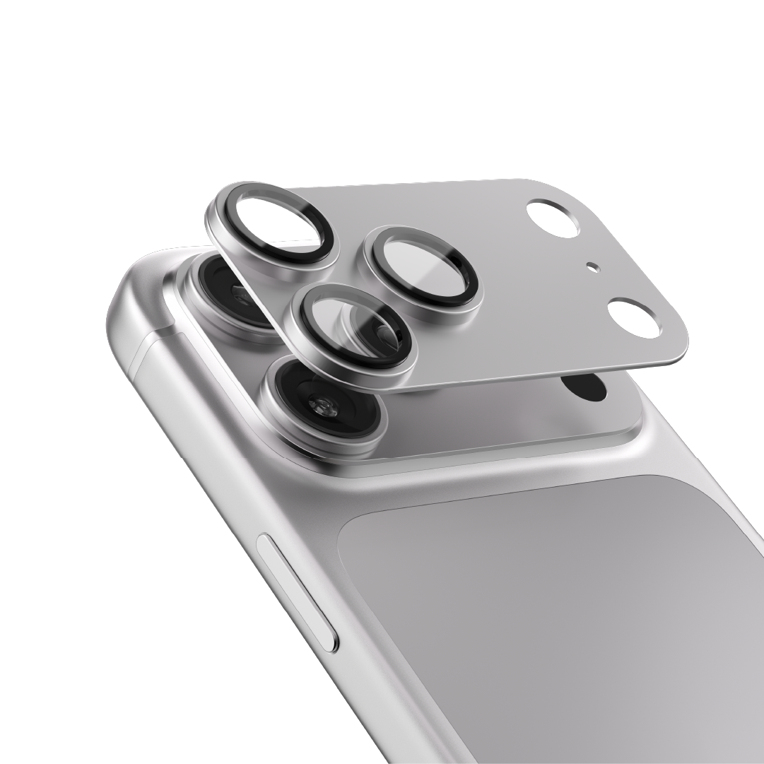 Asli  Global Armorlens Series Metal Tempered Glass Camera Lens Protector For IPhone 17 Pro Max | Silver