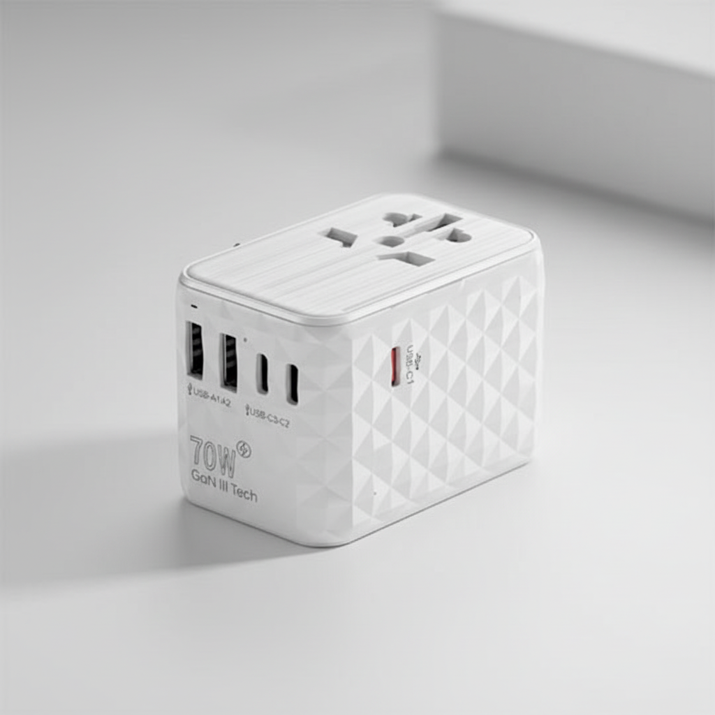 Asli Global 70W GaN PD Universal Fast Charger | White