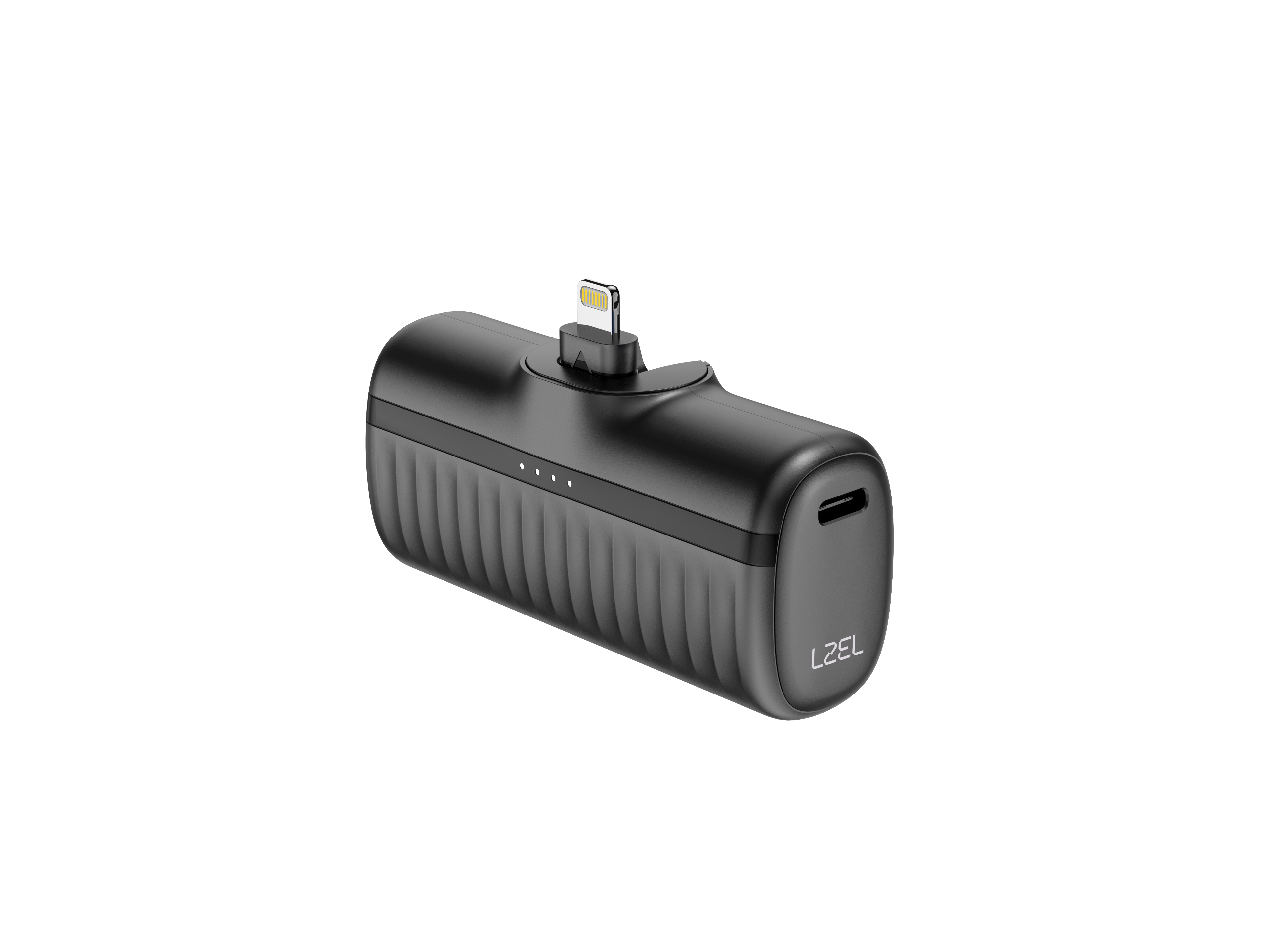 LZEL PrimeBrio Clip L5 Mini Power Bank – 5000mAh, 20W, Lightning | Black