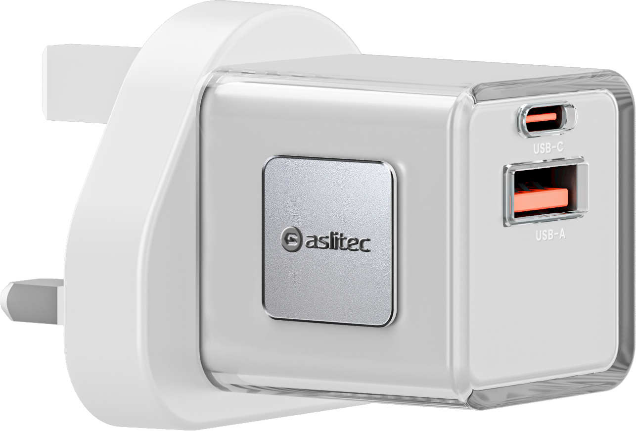 شاحن aslitec VoltiqueGaN بقدرة 35 واط – شاحن GaN فاخر بمنفذي USB-A و USB-C
