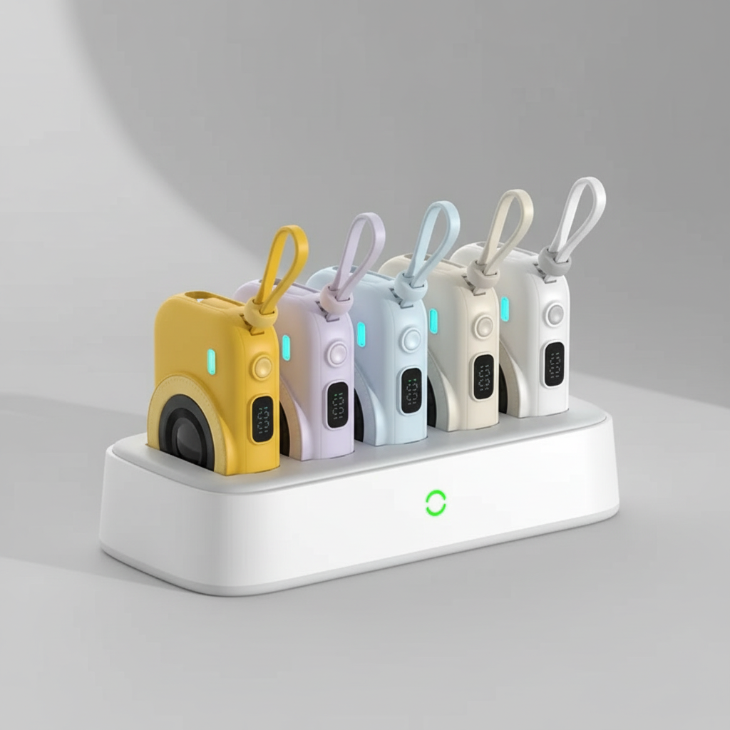 محطة الطاقة المحمولة PentaEnergia من ليزل 10,000 مللي أمبير × 5 تدعم الشحن اللاسلكي مع كيبل مدمج|أبيض