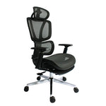 Black Bull Mesh Office and Gaming Chair with Footrest | Black