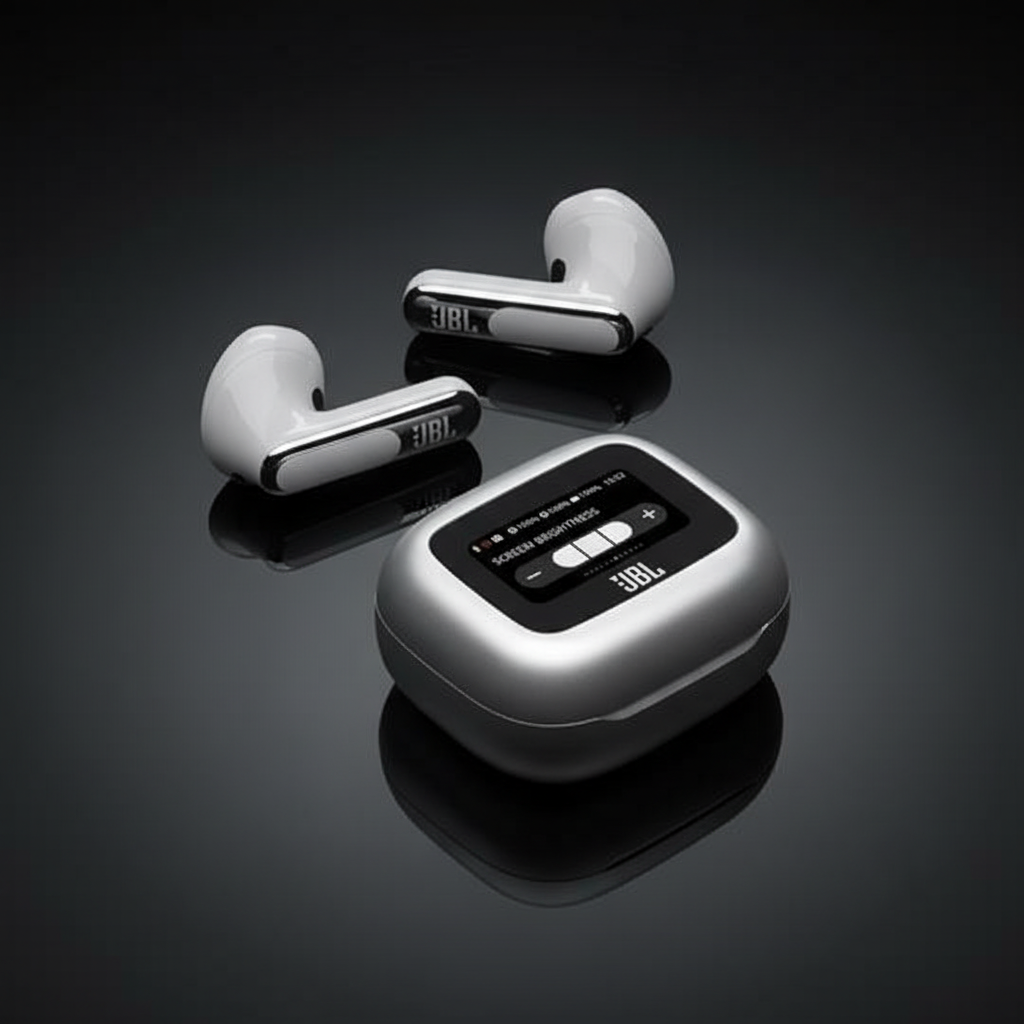 JBL Live Flex 3 True Wireless Earbuds With Display | Silver
