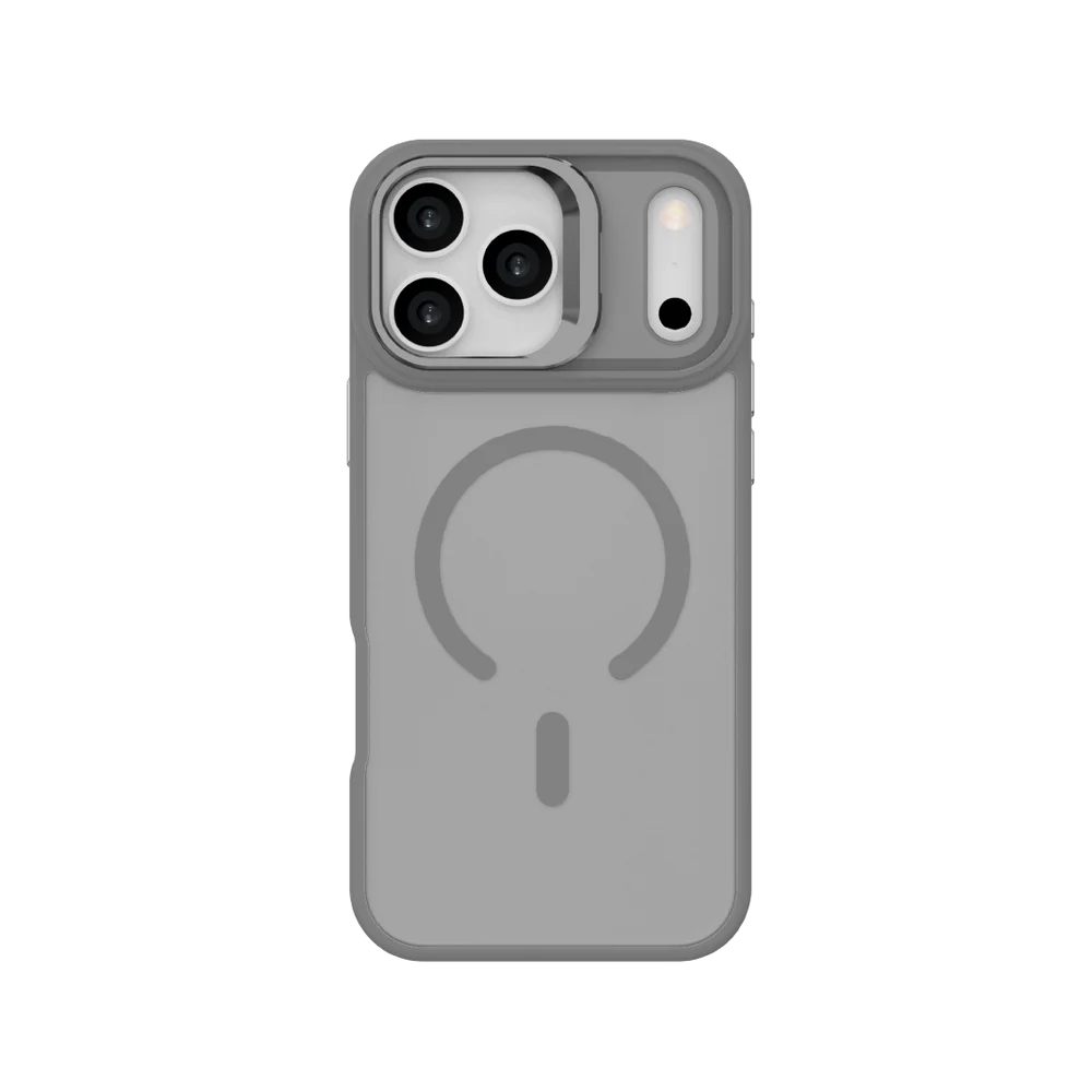 كڤر حماية بحامل معدني مدمج مع الكاميرا لهاتف iPhone 17 Pro