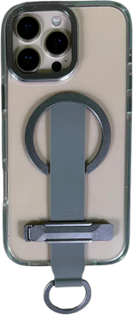 LZEL iPhone 16 Pro Primemag Grip Anti-drop Case With Metal Ring And Silicone Band