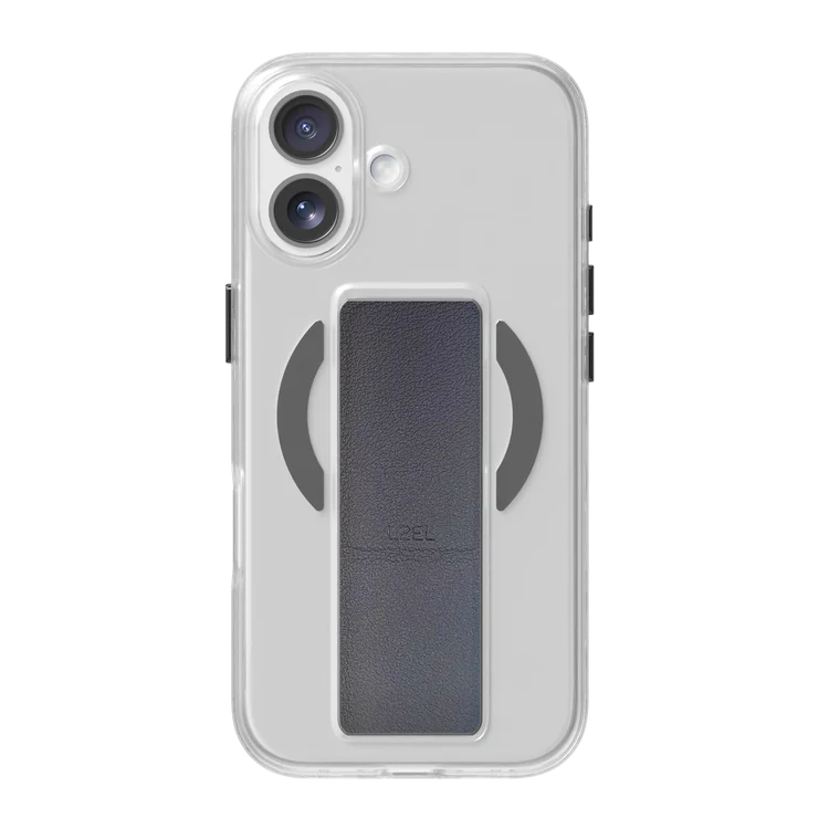 LZEL MagClear LeatherGrip Case for iPhone 17
