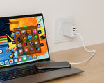 شاحن aslitec VexoraGaN بقدرة 65 واط – شاحن GaN مدمج بثلاثة منافذ USB-A وUSB-C مزدوج