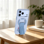aslitec Magstand Crystal Clear Magsafe With Leather  Kickstand Cas For iPhone 18 Pro