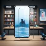 كڤر حماية شاشة من ليزل لهاتف iPhone 16 Pro Max من الزجاج المقوى بصلابة 9H شفاف