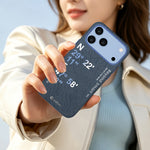 aslitec Geomag Coordinate Sophisticared Leather Magsafe Case With Coordinate Design Case For iPhone 18 Pro
