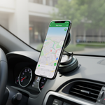 LZEL Magvortex Flex Vacuum Suction Phone Holder 360 Rotation | Black