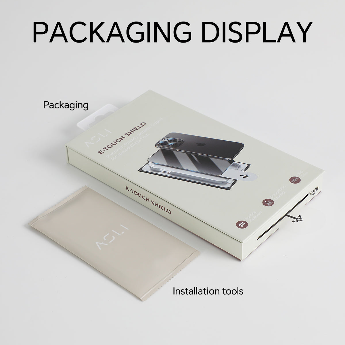 Asli Global E-Touch Shield Premium Glass With Applicator for iPhone 17 Pro Max | Privacy