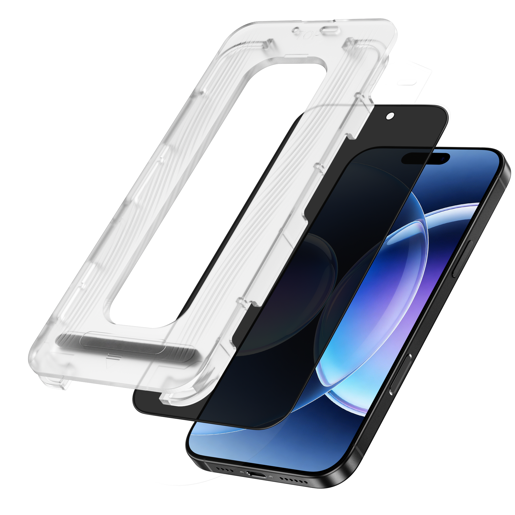 LZEL Optivue Series 26° Anti-spy  Csg 0.33mm Thickness Double Strong Glass  For iPhone 15 Pro Max With Applicator | Privacy