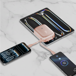 باور بانك من 90% percent بسعة 22.5 واط، مزود بكابلين مدمجين | Usb-C & Lightning | أزرق