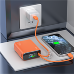  باور بانك من Lzel Neurovolt 10K PD 35W مع كابلات USB-C وLightning