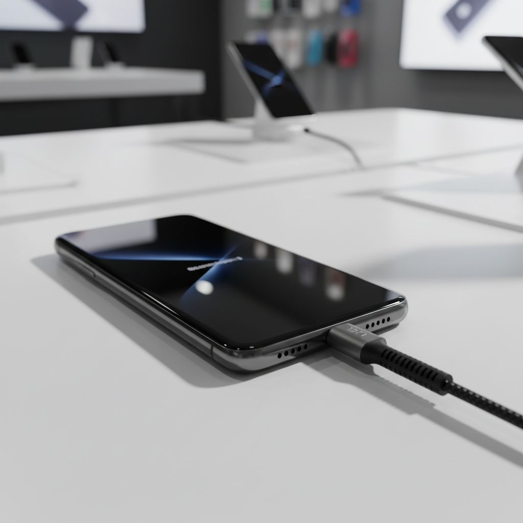 LZEL Celeris Power Ac Fabric Braided USB-A to USB-C Cable 1.2m | Black