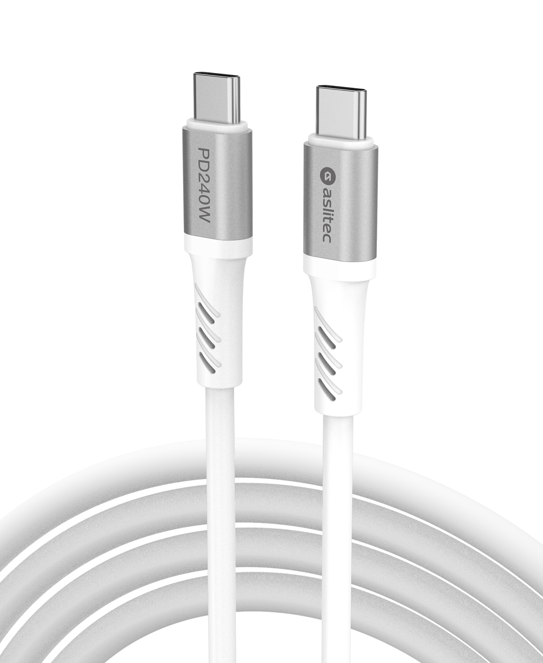 كيبل Aslitec GRAPHENEX  للشحن السريع ونقل البيانات بقدرة 240 واط – USB-C إلى USB-C
