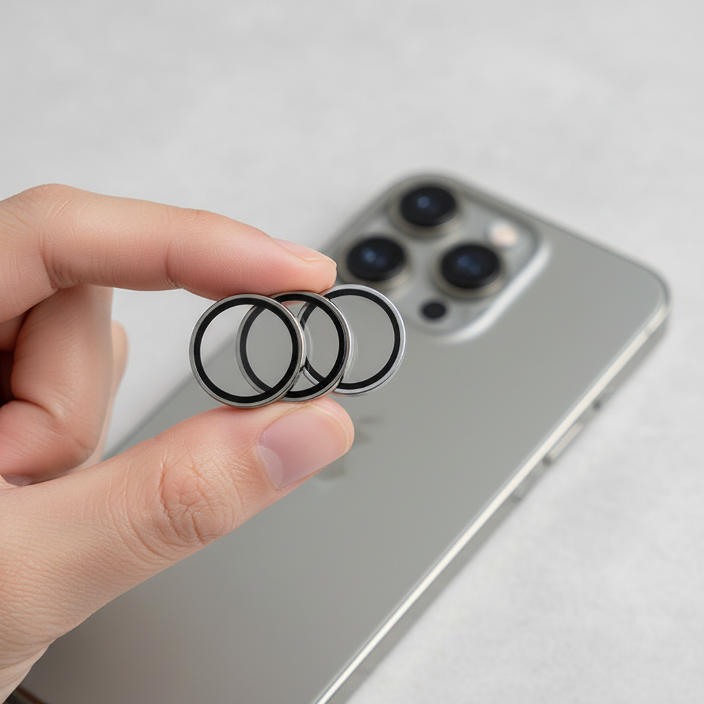  كڤر  حماية للكاميرا كريستال من ليزل  لهاتف iPhone 16 Pro/16 Pro Max  | تيتانيوم