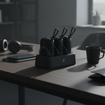 محطة الطاقة المحمولة TrioEnergia من ليزل 10,000 مللي أمبير × 3 تدعم الشحن اللاسلكي مع كيبل مدمج |أسود