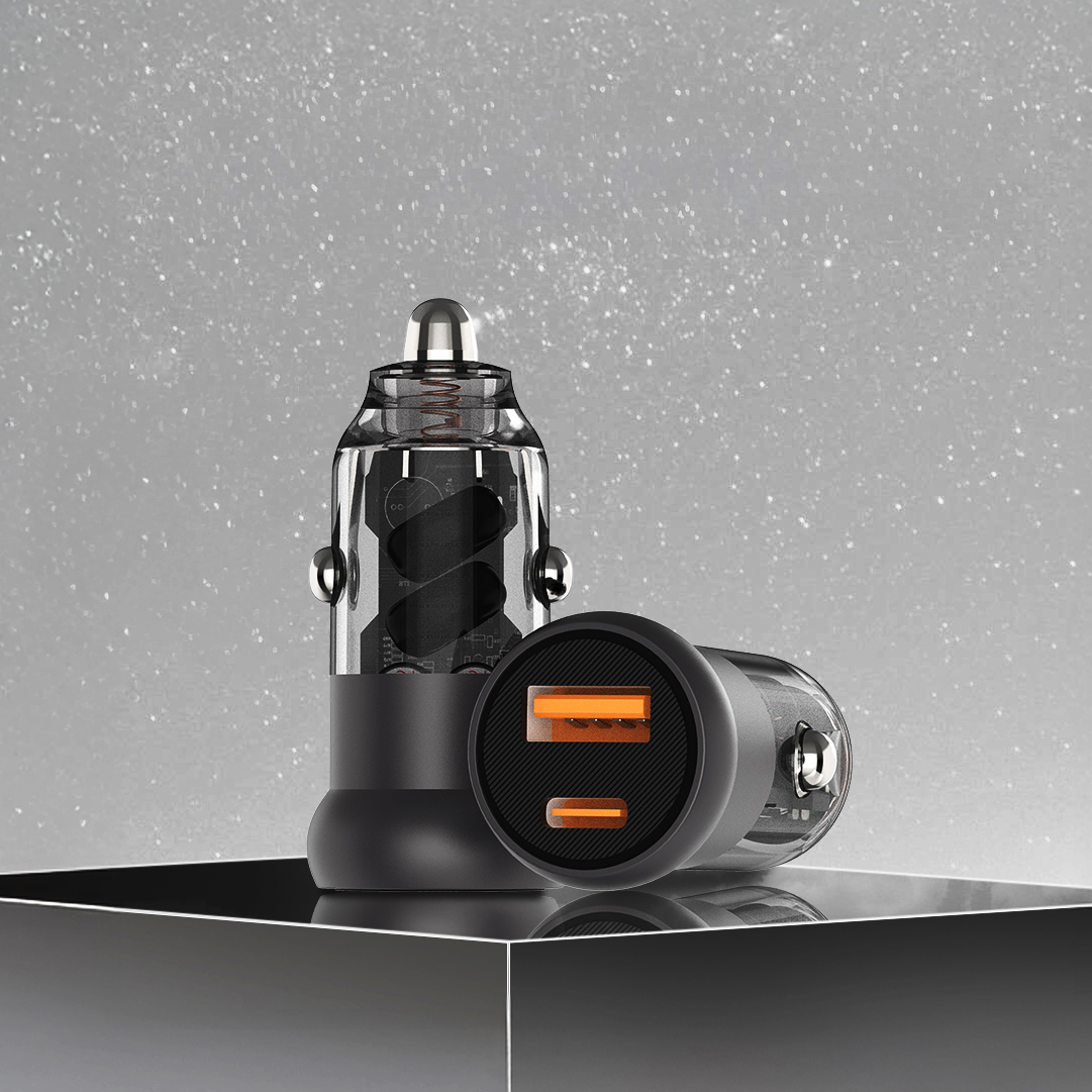 LZEL PulseCharge One 48W Dual-Port Car Charger – USB-C PD & PPS + USB-A