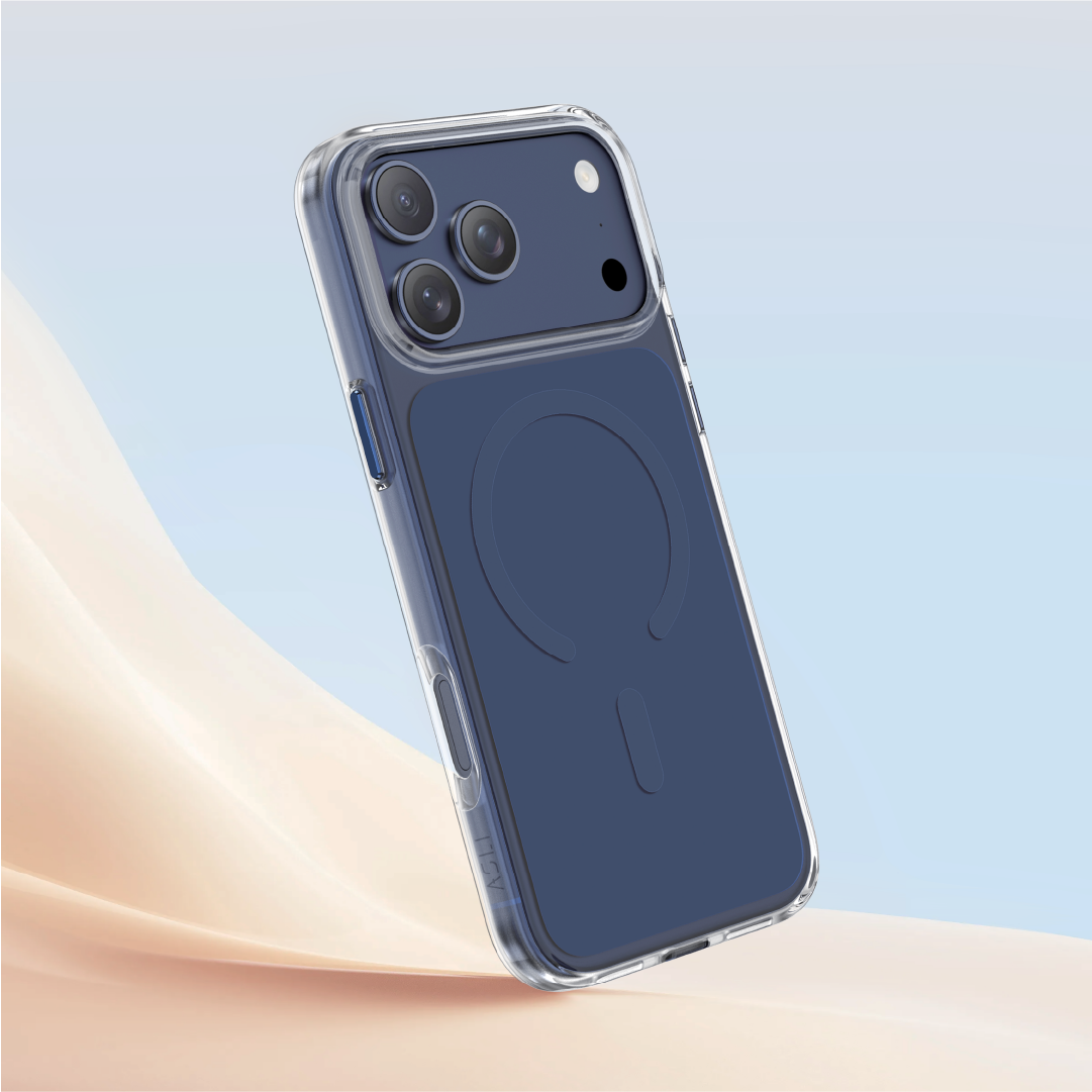 Asli Global Magtrox Neo Scratch-Resistant Transparent Magsafe Case For IPhone 17 Pro | Blue