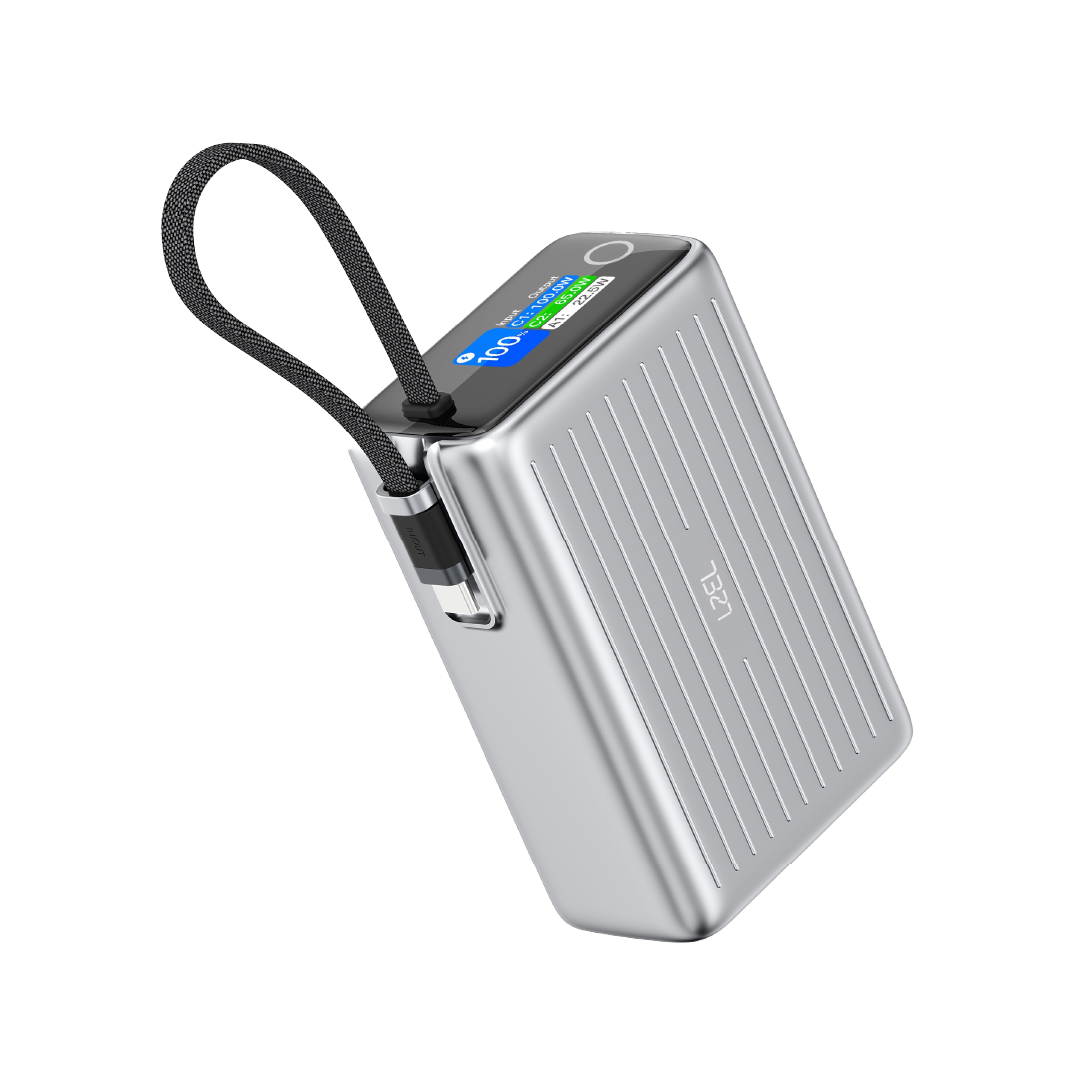 LZEL Neurode Sync 25000Mah Pd3.0 & Qc3.0|100W|Built-In-Usb-C Cable Pd Power Bank