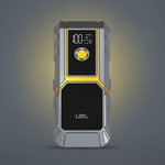 معزز لبطارية السيارة EnergizeIgnite X من ليزل مع ضاغط الهواء و مصباح LED بسعة 12 ألف مللي أمبير | رمادي / أصفر