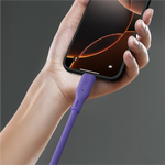 LZEL Celeris Silox CXL Soft Silicone USB-C to USB-C Cable, 480Mbps, 240W Max, 2m | Purple