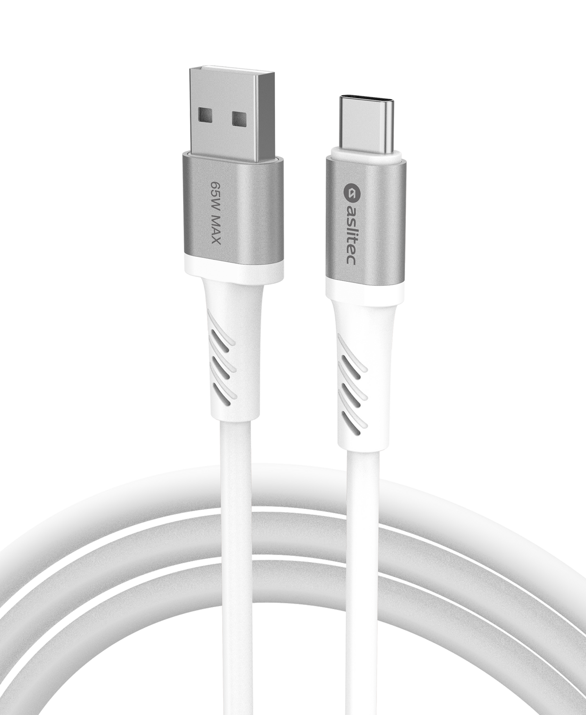 كيبل Aslitec GRAPHENEX  للشحن السريع ونقل البيانات بقدرة 65 واط – USB-A إلى USB-C