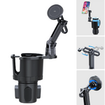 LZEL 2-In-1 Magnetic Car Phone Mount & Cup Holder Hands-Free Viewing I Strong Stability | Universal Phone Compatibility