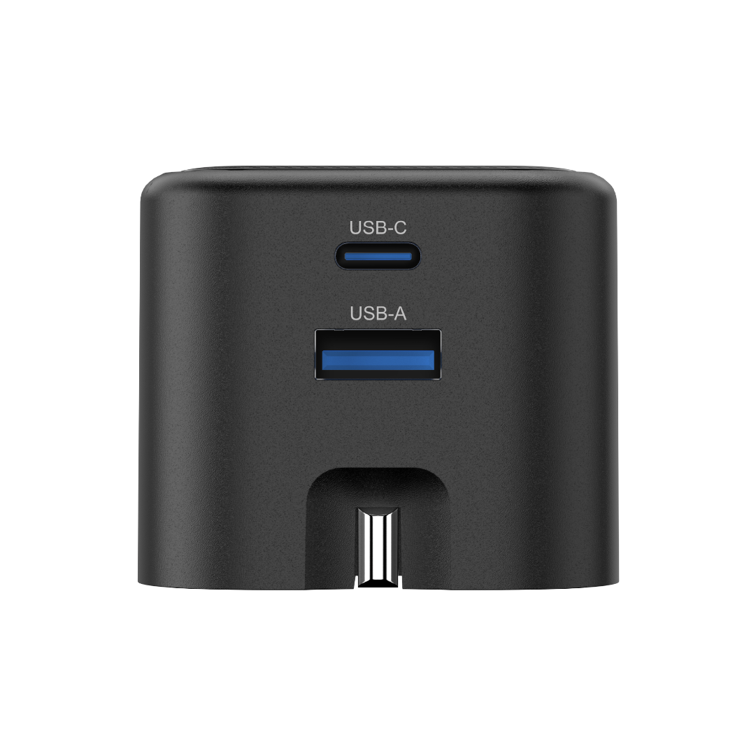 Asli  Global Powercore 45 Gan Dual Port Usb-A & Usb-C Fast Charger | Black