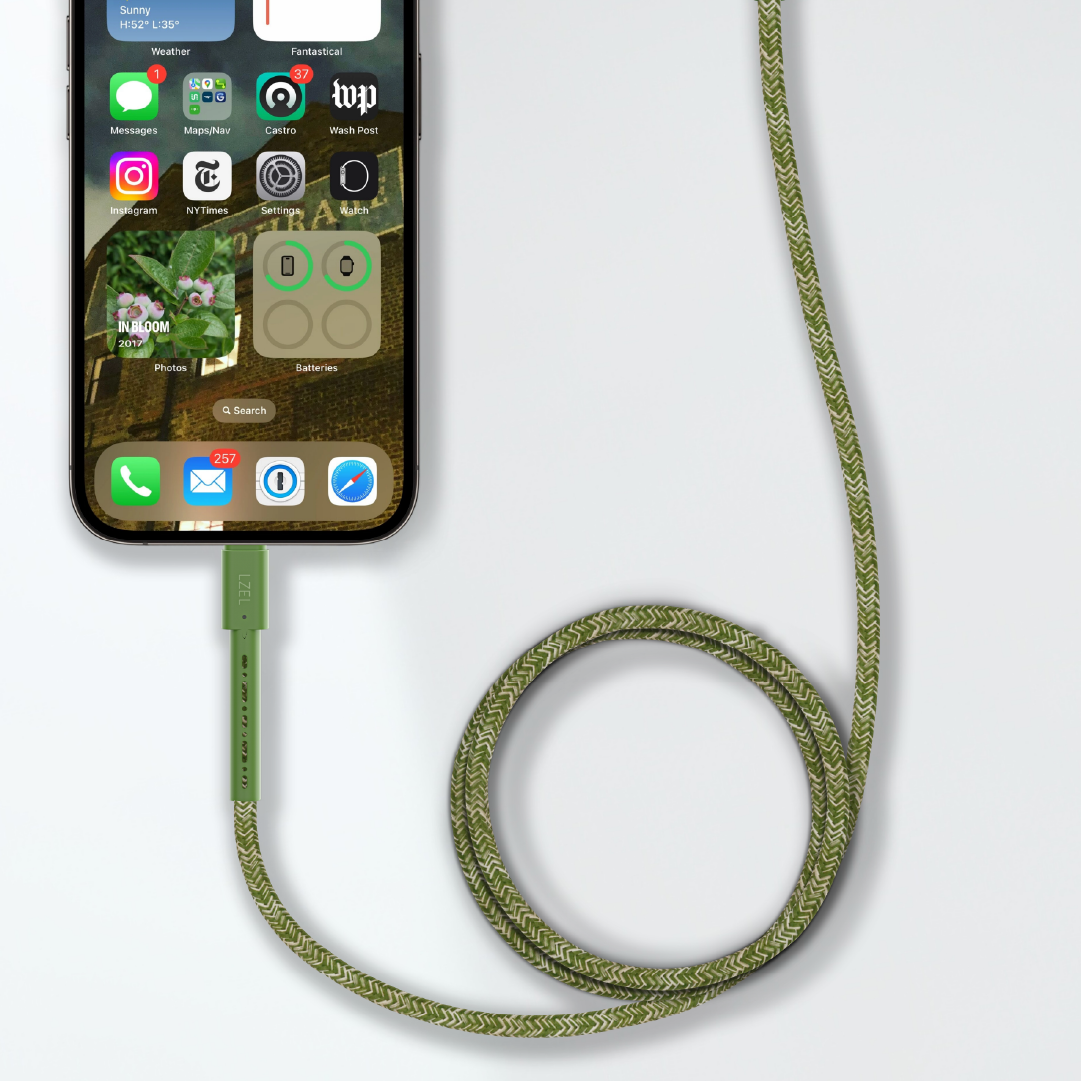  كيبل LZEL USB-C إلى USB-C 2.0 – 1 متر | شحن سريع PD 240 واط (48V/5A)، نقل بيانات 480Mbps، مقاوم للانحناء 150,000+، غلاف TPE مضفر متين | أخضر