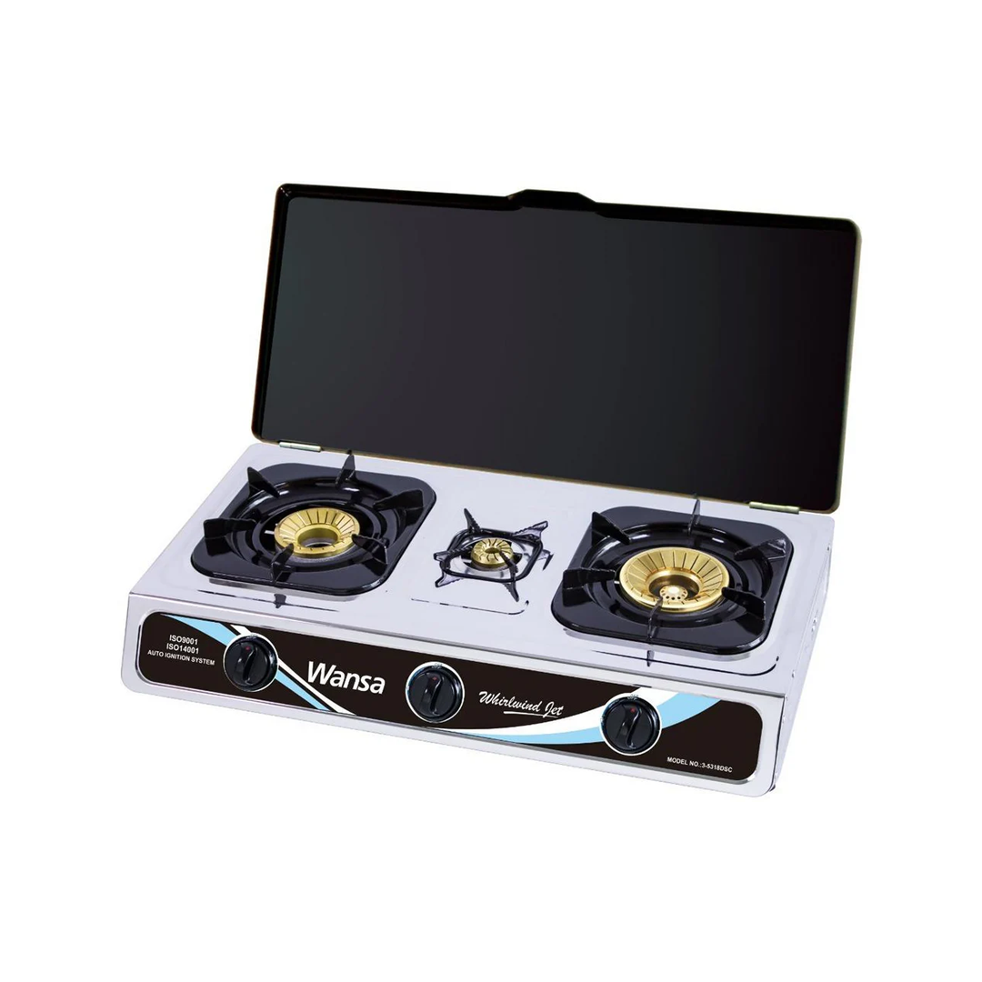 Wansa 3-Burner Stainless Steel Gas Stove