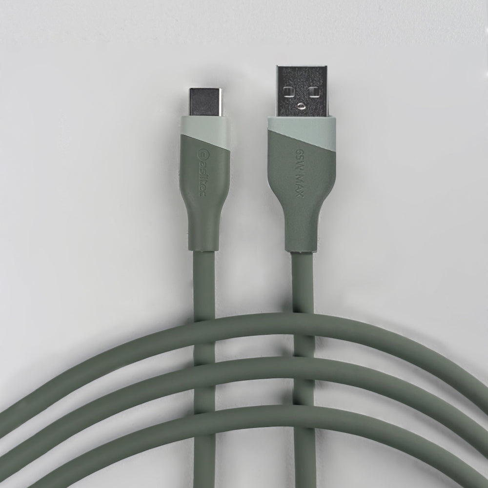 aslitec SILICORECHARGE 65W Fast Charging & Data Cable – USB-A to USB-C