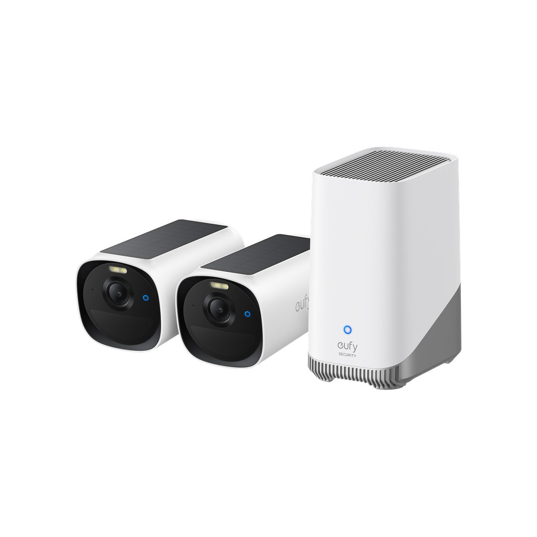 Eufy Security eufyCam E40 Wireless 2K Solar Security Camera Kit – 2 Cameras with HomeBase 2