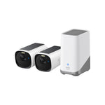 Eufy Security eufyCam E40 Wireless 2K Solar Security Camera Kit – 2 Cameras with HomeBase 2