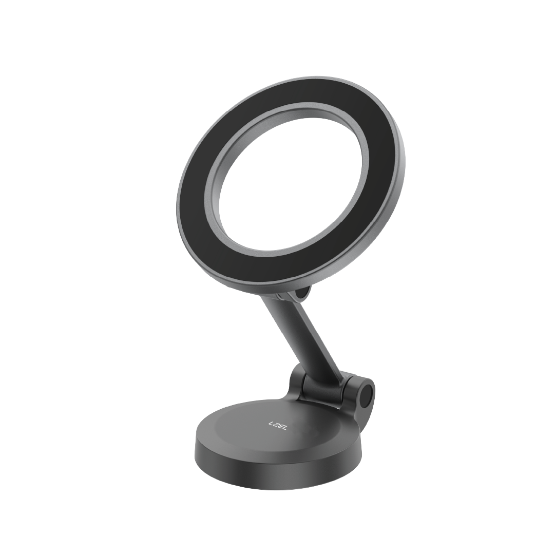 LZEL 360° Magnetic Suction Phone Holder Three-Axis Adjustable Angle | Robust Magnetic Grip | Black