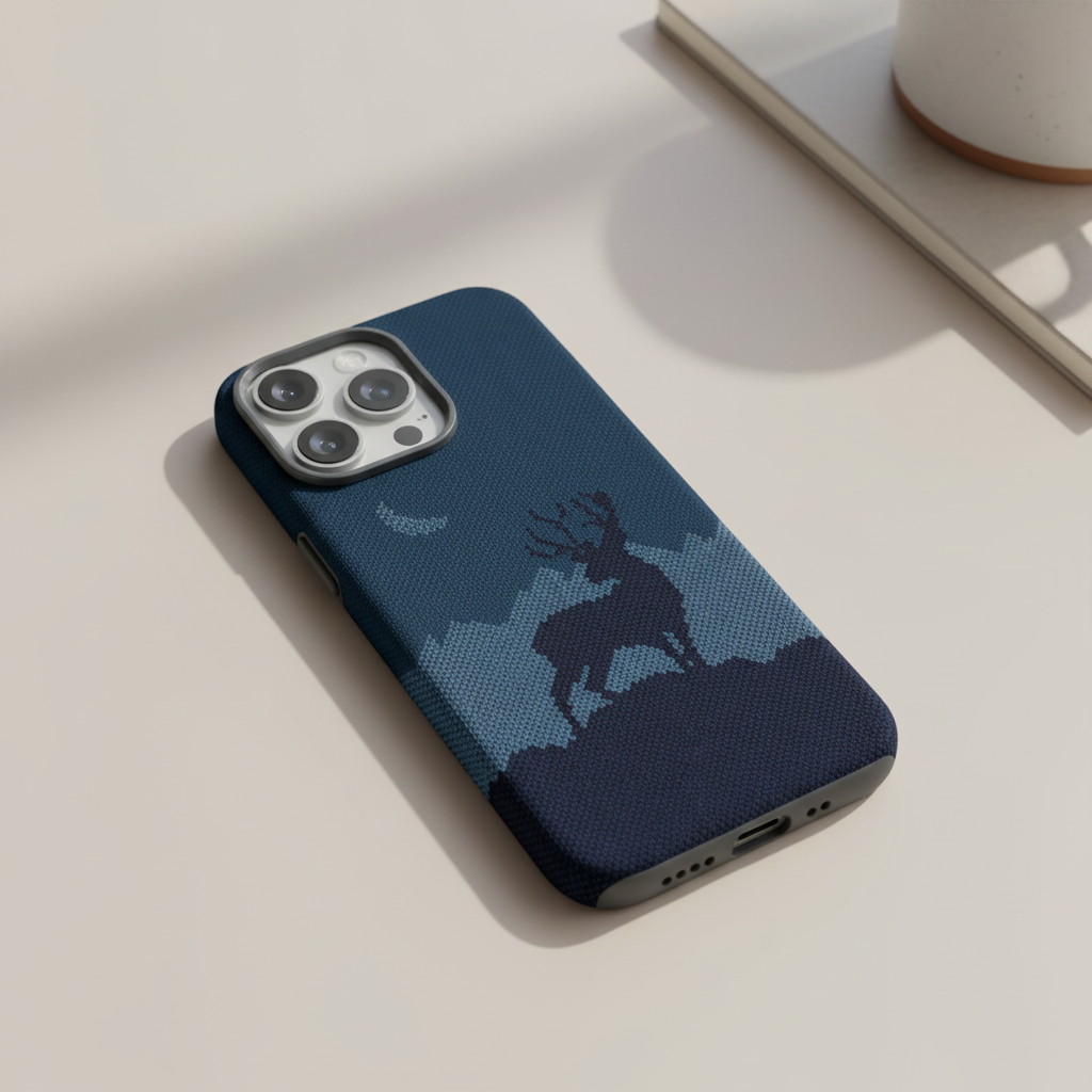 كڤر حماية MagCarbon Deer من LZEL لجهاز iPhone 16 Pro Max | غزال أزرق