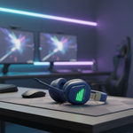 Colusi Gaming Stereo 3.5+USB Headphone RGB Light |Blue