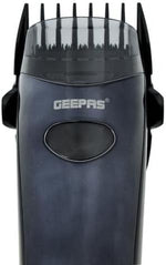 Geepas Rechargeable Hair & Beard Trimmer – 2 Combs, 4 Lengths, Li-Ion, Ceramic & Titanium Blade