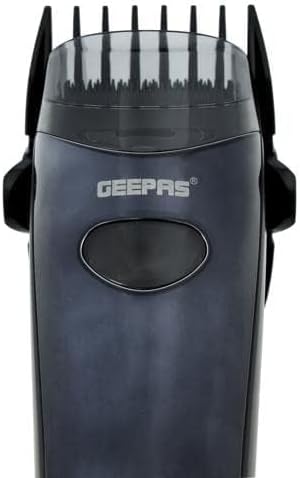 Geepas Rechargeable Hair & Beard Trimmer – 2 Combs, 4 Lengths, Li-Ion, Ceramic & Titanium Blade
