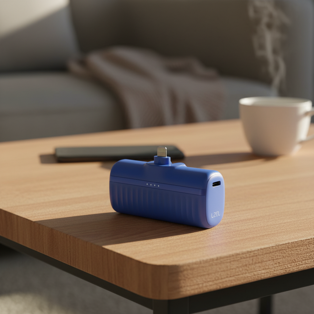 بطارية متنقلة PrimeBrio Clip C5 من ليزل – بسعة 5000 مللي أمبير، قدرة 20 واط، منفذ USB-C  | أزرق