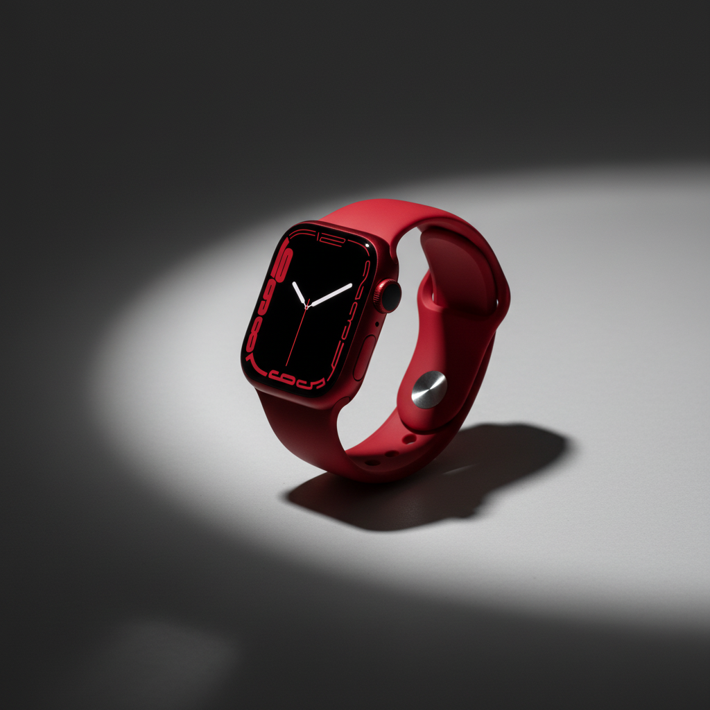 Apple Watch Series 7 GPS, 41mm Red Aluminium Case with Red Sport Band - Regular