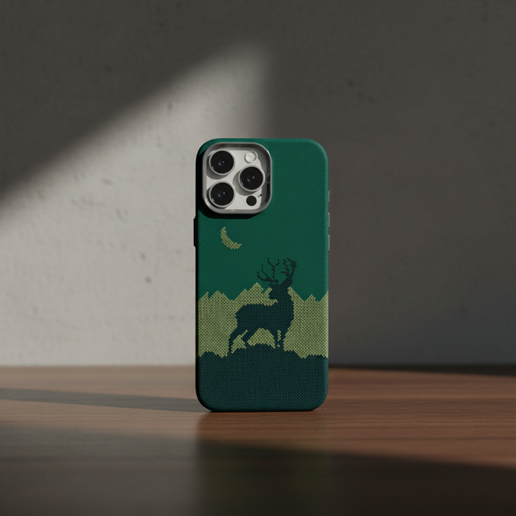 كڤر حماية MagCarbon Deer من LZEL لجهاز iPhone 16 Pro Max | غزال أخضر