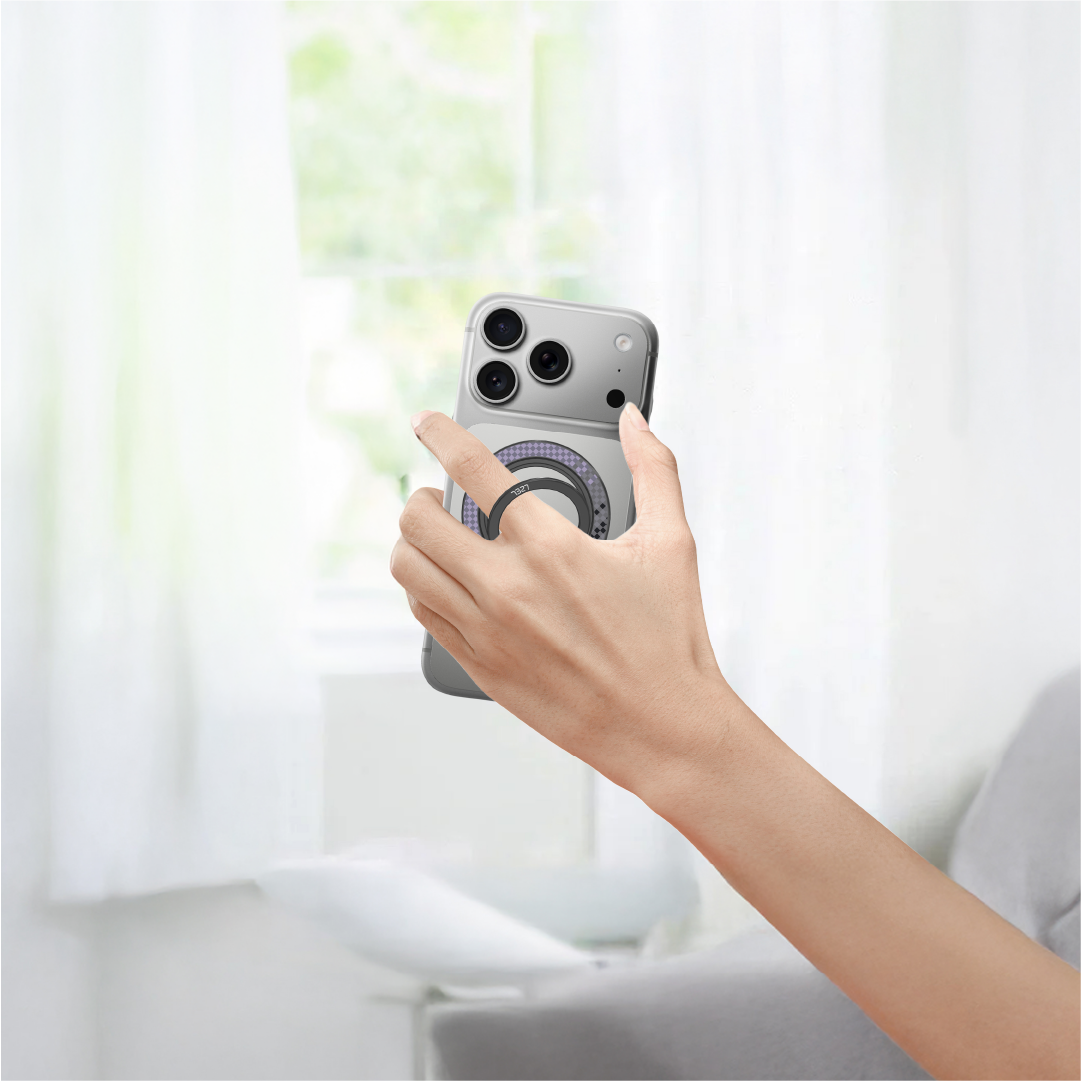 حامل Lzel مع MagSafe بزاوية 360° | رمادي