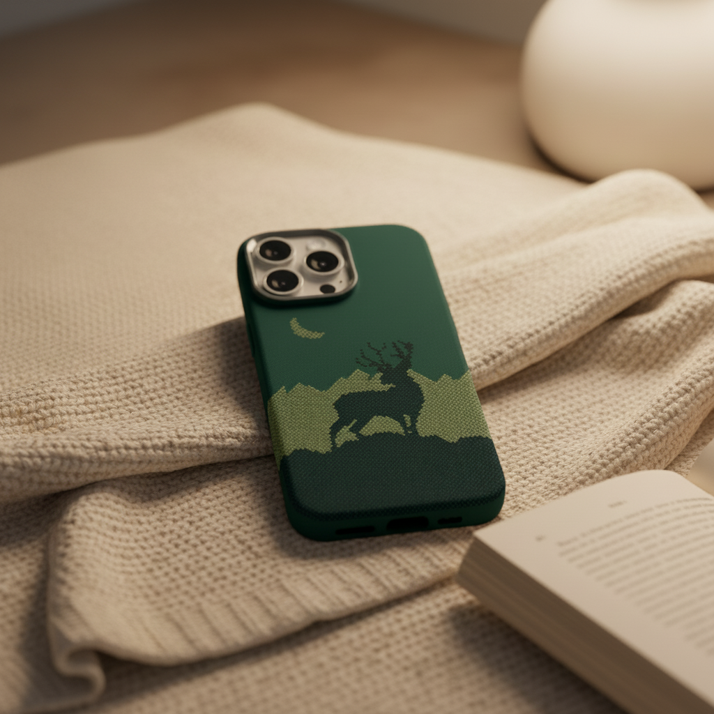 كڤر حماية MagCarbon Deer من LZEL لجهاز iPhone 16 Pro Max | غزال أخضر