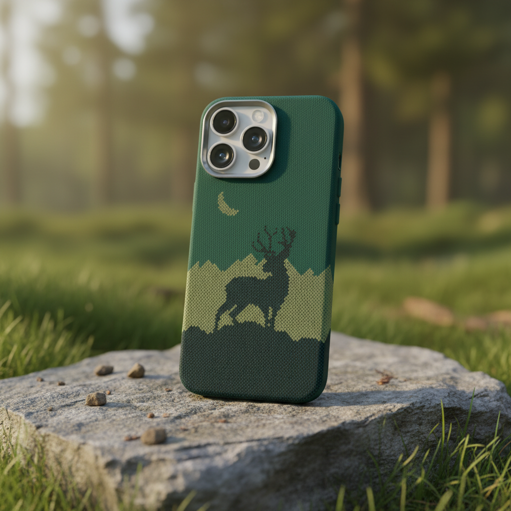 كڤر حماية MagCarbon Deer من LZEL لجهاز iPhone 16 Pro Max | غزال أخضر