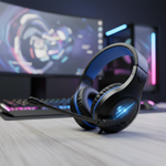 Colusi Gaming Headset CLS100 Pro+Gaming 3.5+USB Headphone |Black/Blue